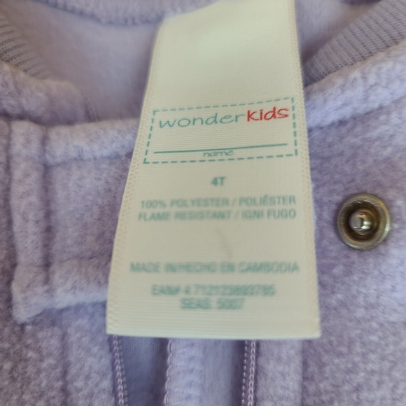 Wonder Kids 4T Fleece Footed Sleeper NWT - Picture 9 of 9